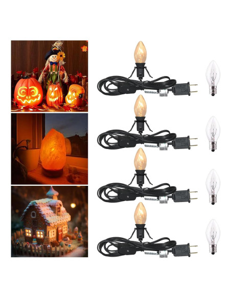 Cables de Accesorio Negro SOTOPOO con 8 Bombillas C7 1.83m