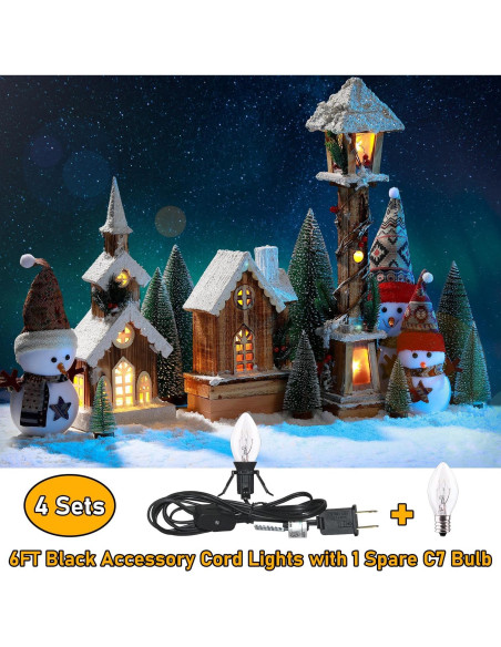 Cables de Accesorio Negro SOTOPOO con 8 Bombillas C7 1.83m