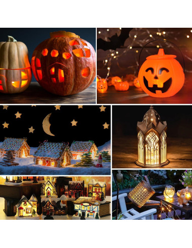 Cables de Accesorio Negro SOTOPOO con 8 Bombillas C7 1.83m