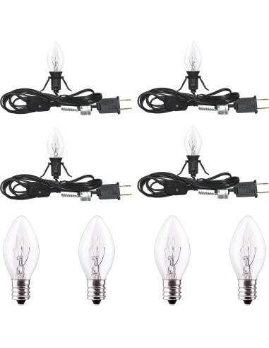 Cables de Accesorio Negro SOTOPOO con 8 Bombillas C7 1.83m