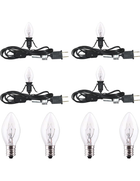 Cables de Accesorio Negro SOTOPOO con 8 Bombillas C7 1.83m