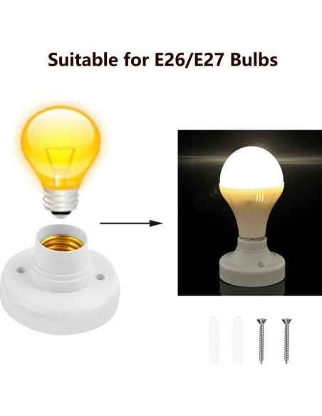 Portalámparas colgante BUBYVV E26/E27 15 pies con interruptor