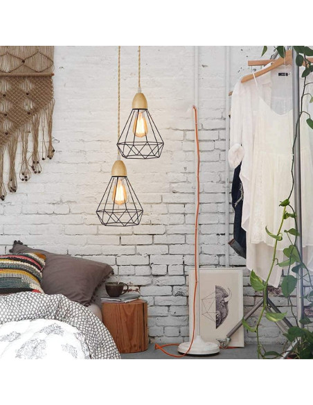 Kit de Luz Colgante Vintage Arturesthome 5m con Interruptor E26/E27