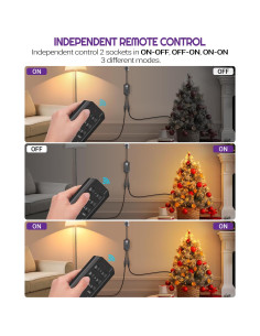 Enchufe Remoto Inalámbrico NEARPOW 15A 1875W a Prueba de Agua 2