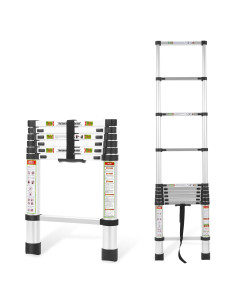 Escalera Telescópica RIKADE 2m Aluminio 330kg Antideslizante