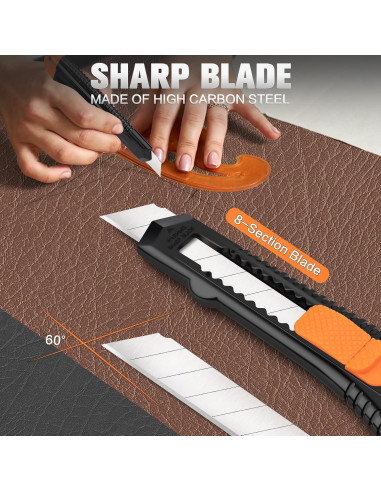 Cuchillo Utility Retráctil TIFICAL 4 Pack 18mm Acero Carbono