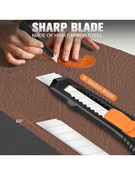 Cuchillo Utility Retráctil TIFICAL 4 Pack 18mm Acero Carbono