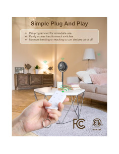 Enchufe de Control Remoto Inalámbrico Treewell 3 Enchufes 15A 2