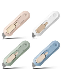 4 Cuchillos Utilitarios Retráctiles Cilava - Acero al Carbono