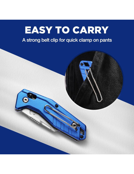 Cuchillo Utility Plegable WORKPRO W011060 con Bloqueo de Eje Cuchillo Utility Plegable WORKPRO W011060 con Bloqueo de Eje