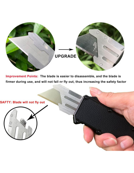 Cuchillo Utility Automático Caressolove con 5 Hojas de Acero Cuchillo Utility Automático Caressolove con 5 Hojas de Acero