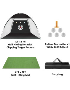 Red de Golf SASRL 10x2.13m Plegable con Alfombrilla 2