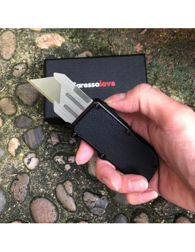 Cuchillo Utility Automático Caressolove con 5 Hojas de Acero