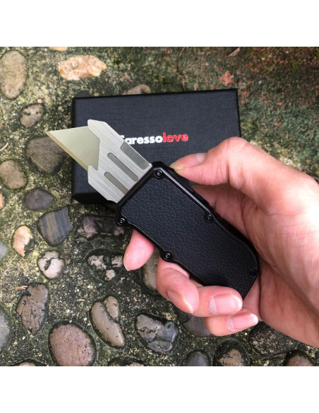 Cuchillo Utility Automático Caressolove con 5 Hojas de Acero Cuchillo Utility Automático Caressolove con 5 Hojas de Acero