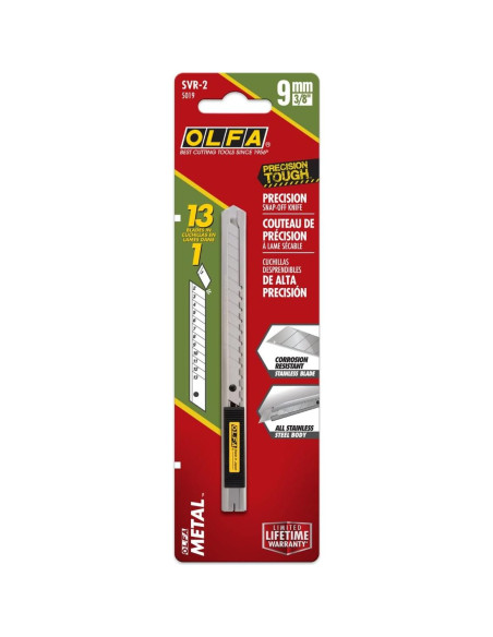 Cuchillo Utility OLFA 5018 SVR-1 Acero Inoxidable 9mm