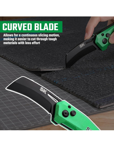 Cuchillo Utility Plegable SK Hawkbill D2 Hoja Curvada 19cm