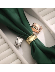 Anillo Broche de Bufanda Dainty Oro para Mujeres - Accesorio Minimalista 2