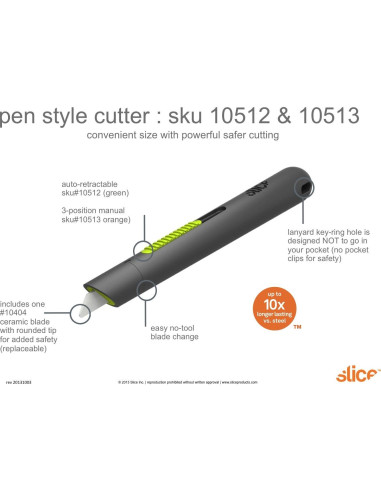 Cortador de Tubería Slice 10512, Cuchilla Cerámica Retráctil