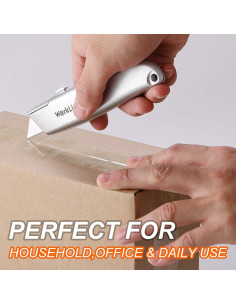 Cuchillo Utility Retráctil WORKLION con 5 Cuchillas Repuesto 2