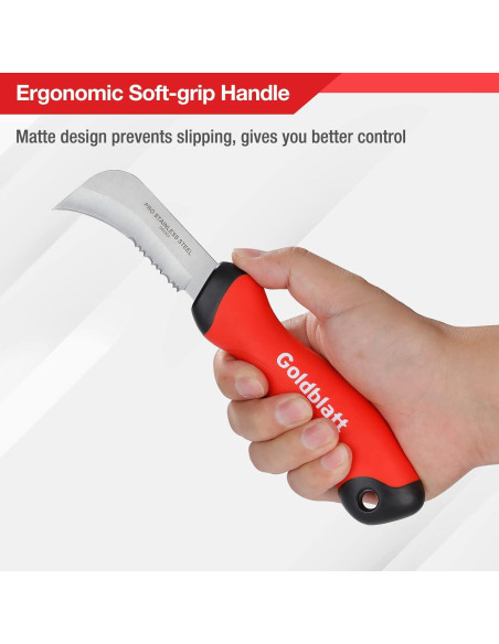 Cuchillo de Linóleo Goldblatt 22.54 cm Acero Inoxidable Antideslizante