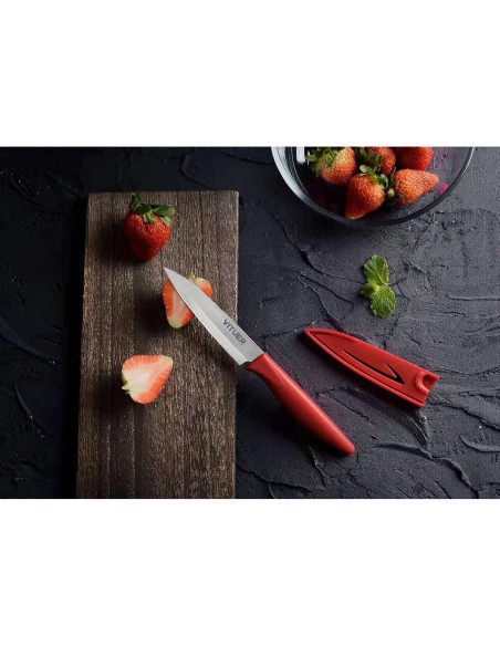 Set de 8 Cuchillos de Pelar VITUER, Acero Inoxidable 10 cm Set de 8 Cuchillos de Pelar VITUER, Acero Inoxidable 10 cm