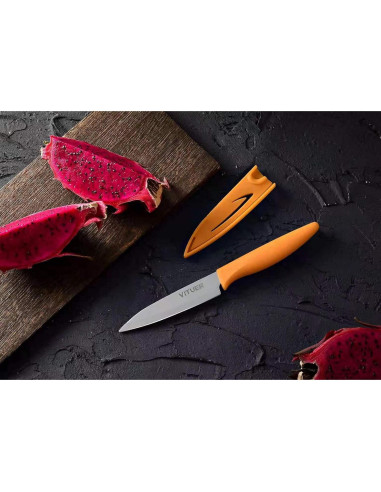 Set de 8 Cuchillos de Pelar VITUER, Acero Inoxidable 10 cm