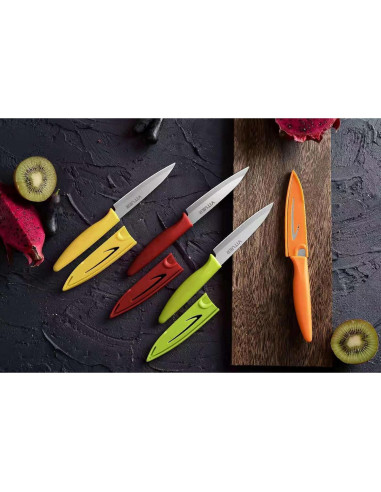 Set de 8 Cuchillos de Pelar VITUER, Acero Inoxidable 10 cm