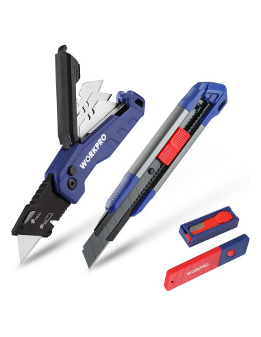 Cuchillo Utility WORKPRO 2 Piezas con 25 Hojas SK5