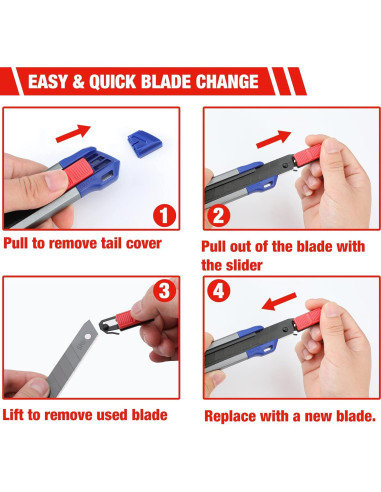 Cuchillo Utility WORKPRO 2 Piezas con 25 Hojas SK5