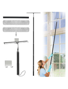 Limpiaparabris Telescópico Bvomheez 157 cm con Paño Microfibra