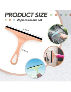 Limpiaparabrisas de Ducha Yinder 21 Pcs Colorido 22.1 cm 2