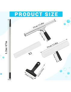 Limpiador de Gotas de Ventana Willinglong 119 cm 2 en 1 2