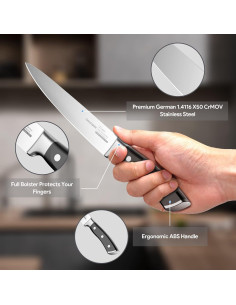 Cuchillo de Utilidad OAKSWARE 14 cm Acero Inoxidable Alemán 2