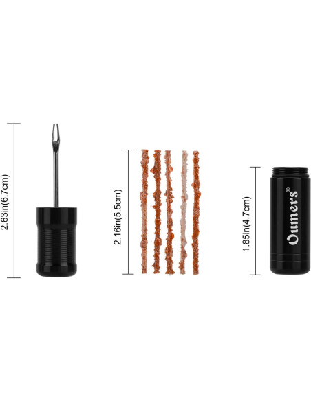 Kit de Reparación de Neumáticos Tubeless Oumers con 5 Tiras