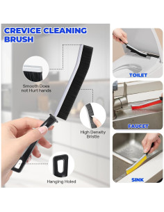 Juego de 10 cepillos de limpieza Mgitecy para rincones 2