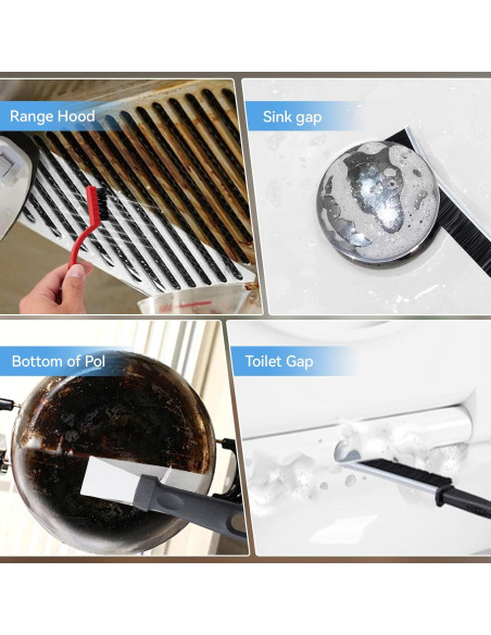 Juego de Cepillos de Limpieza DEPOVTE 13 Piezas Cerdas Duras