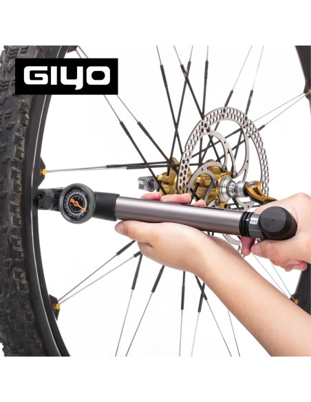 Bomba de Bicicleta GIYO GP-993 2 Etapas HP HV 120 PSI