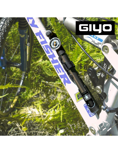 Bomba de Bicicleta GIYO GP-993 2 Etapas HP HV 120 PSI