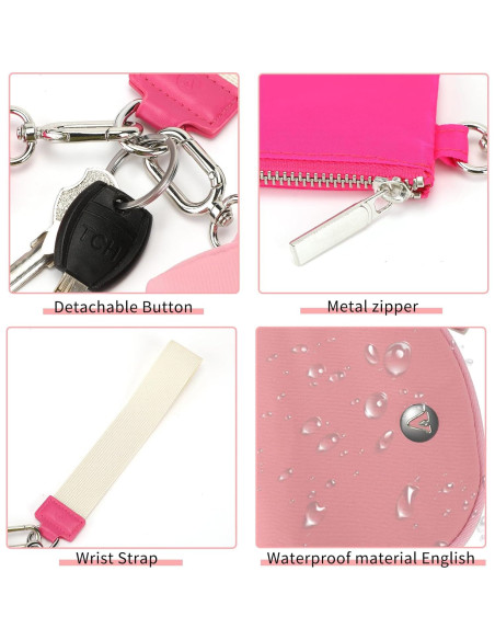 Cartera de Llave con Muñequera para Mujeres Doble Cierre Cartera de Llave con Muñequera para Mujeres Doble Cierre