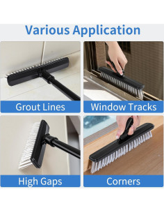 Cepillo de Lechada JEHONN con Mango Extensible 127 cm - 2 Piezas 2