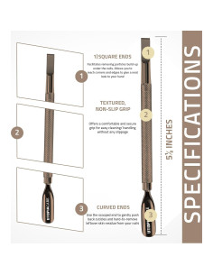 Empujador de Cutículas Utopia Care Acero Inoxidable 14 cm 2