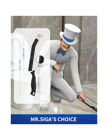 Cepillo de Limpieza de Grietas MR.SIGA, Juego de 5, Negro