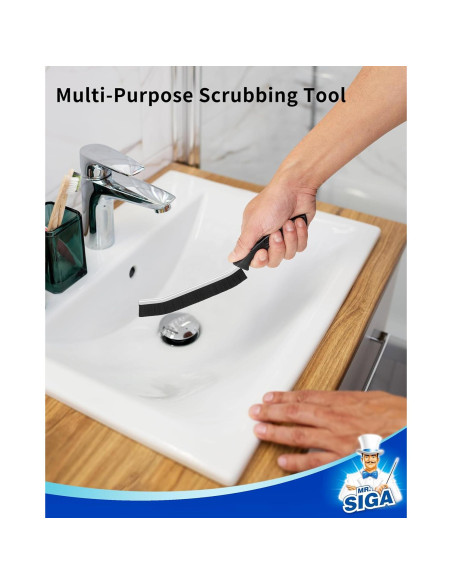 Cepillo de Limpieza de Grietas MR.SIGA, Juego de 5, Negro