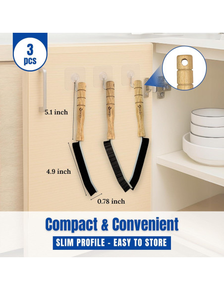 Cepillo de Limpieza de Ranuras VACEXT - 3 Unidades Cerdas Duras Cepillo de Limpieza de Ranuras VACEXT - 3 Unidades Cerdas Duras