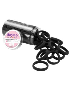 Lazos para Cabello Sin Costuras HOYOLS 100 Pcs Negro 4 cm