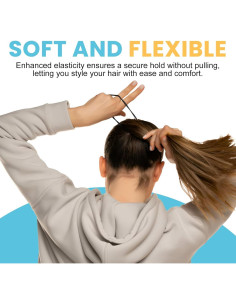 Lazos para Cabello Sin Costuras HOYOLS 100 Pcs Negro 4 cm 2