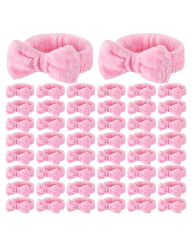 50 Bandas de Spa Rosa Wavyknot con Lazo Desmontable