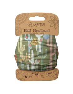 Diadema Media de Microfibra Karma Gifts - Cactus, Tamaño Único