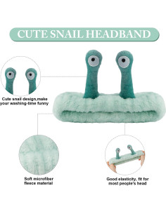 Juego de diadema y pulsera SuPoo de microfibra verde 3 piezas 2