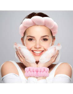 Conjunto Diadema y Muñequera Ravakeny para Cuidado de Piel 2